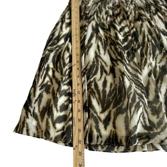 NWT Talbots Tiger Animal Print Cotton Fit & Flare Midi Skirt Women's Size 0P - Picture 8 of 9